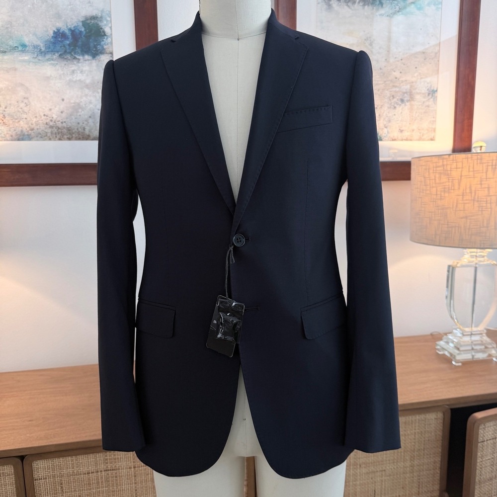 Emporio Armani OZGMV0 Navy Wool M Line Blazer Sport Coat Jacket Mens IT 50